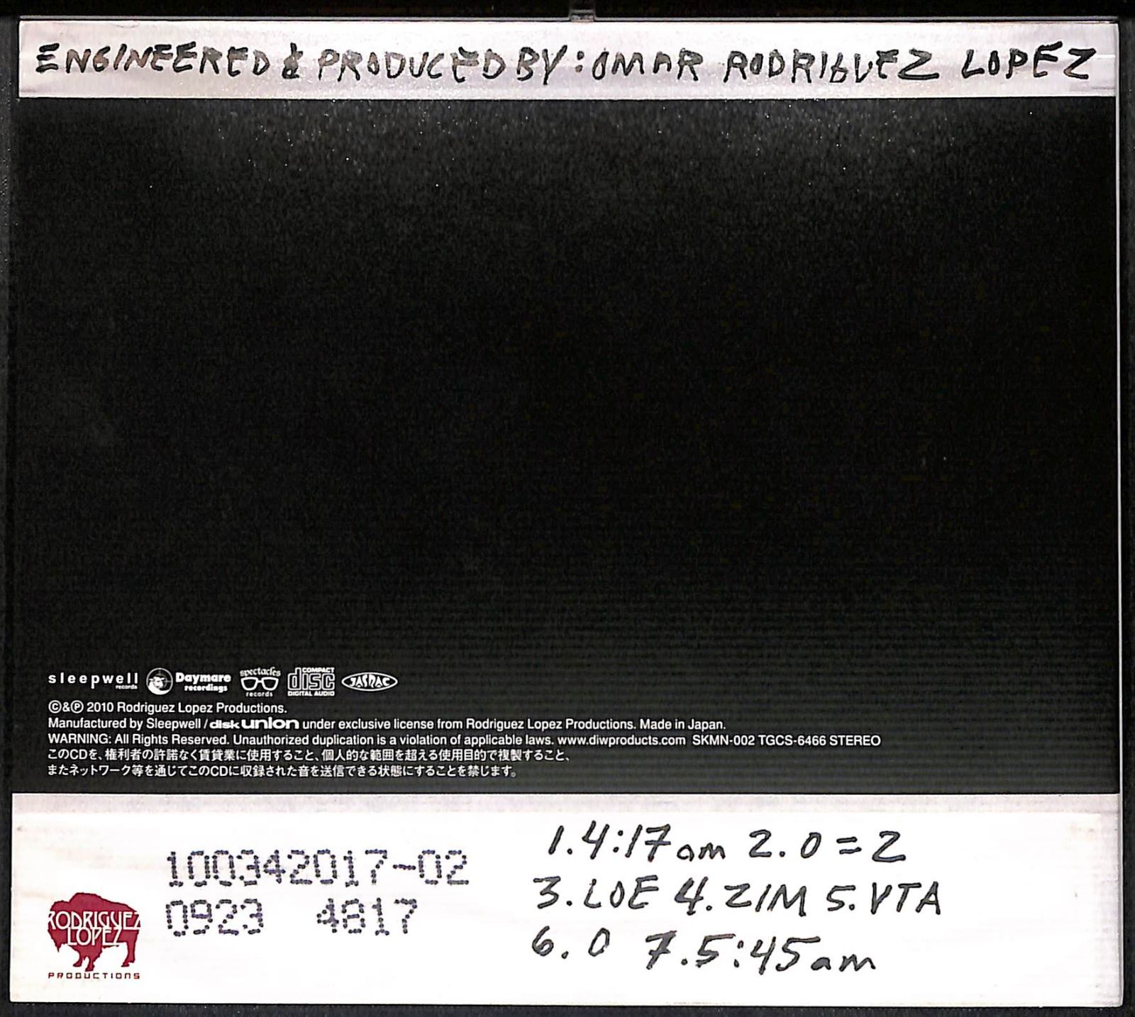 Omar Rodriguez Lopez & ジョンフルシアンテ レコード新品 Amazon.co.jp: OMAR RODRIGUEZ LOPEZ & JOHN FRUSCIANTE (オマー