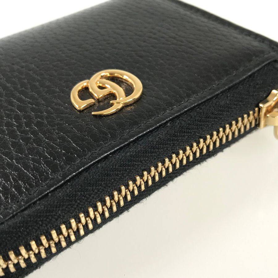 グッチ GUCCI GGマーモント ジップアラウンドウォレット 644406 レザー コインケース mo【中古】