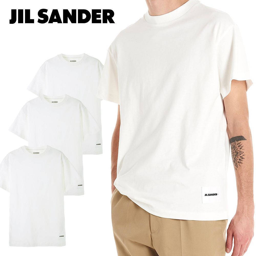 1 JIL SANDER ホワイト クルーネック Tシャツ 3枚セット - セレクト ...
