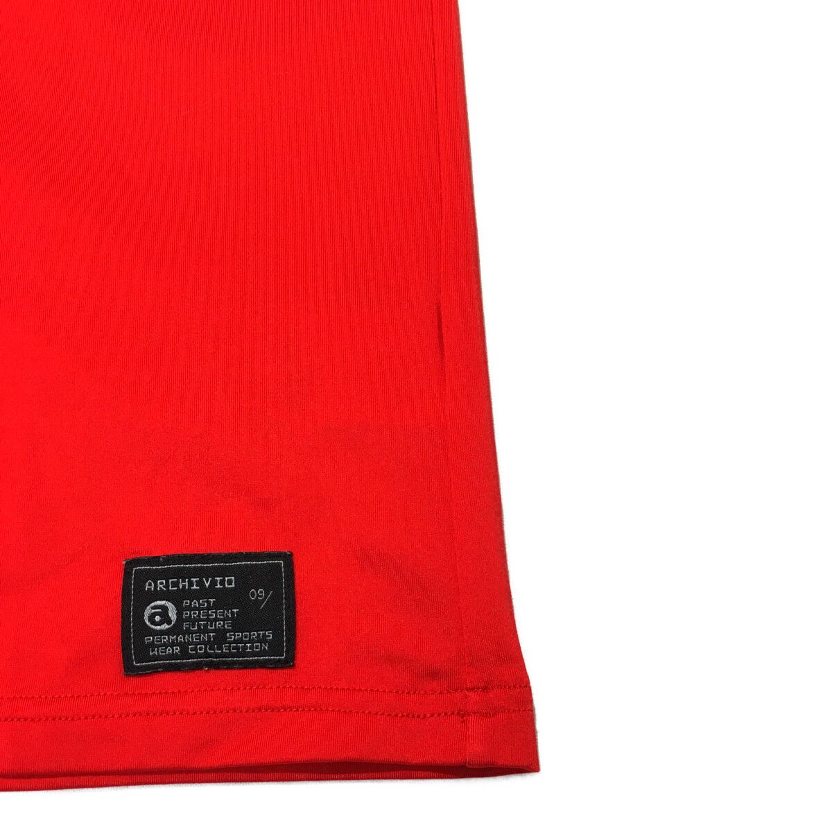 中古 メンズ アルチビオ archivio 半袖シャツ 48(L) 赤 レッド モック