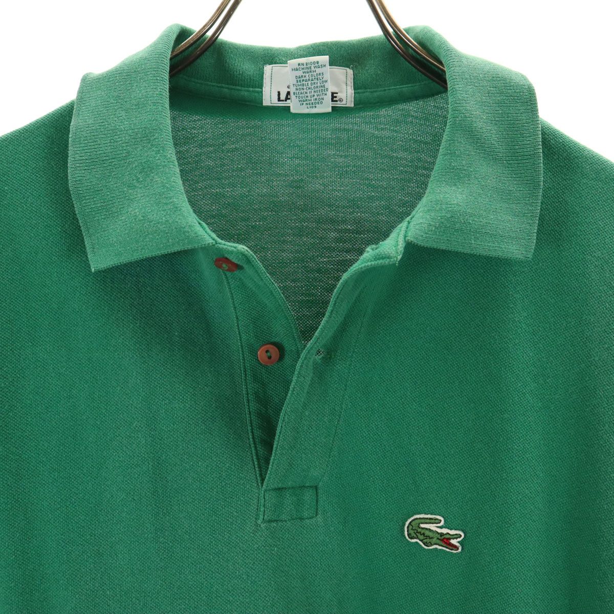 LACOSTE ラコステ 90s オールド 半袖 ポロシャツ M グリーン メンズ 
