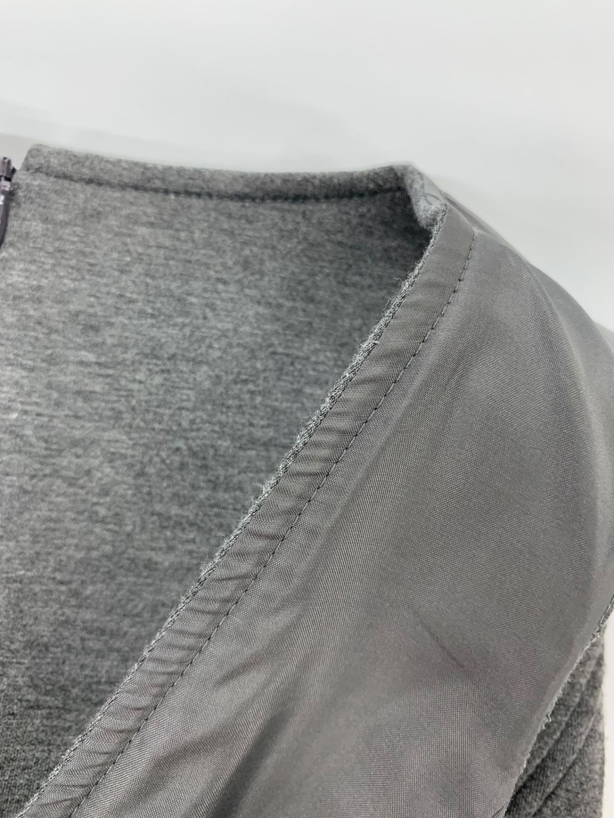 エムズグレイシー 211520 ワンピース 36 グレー ハートモチーフ 刺繍 V