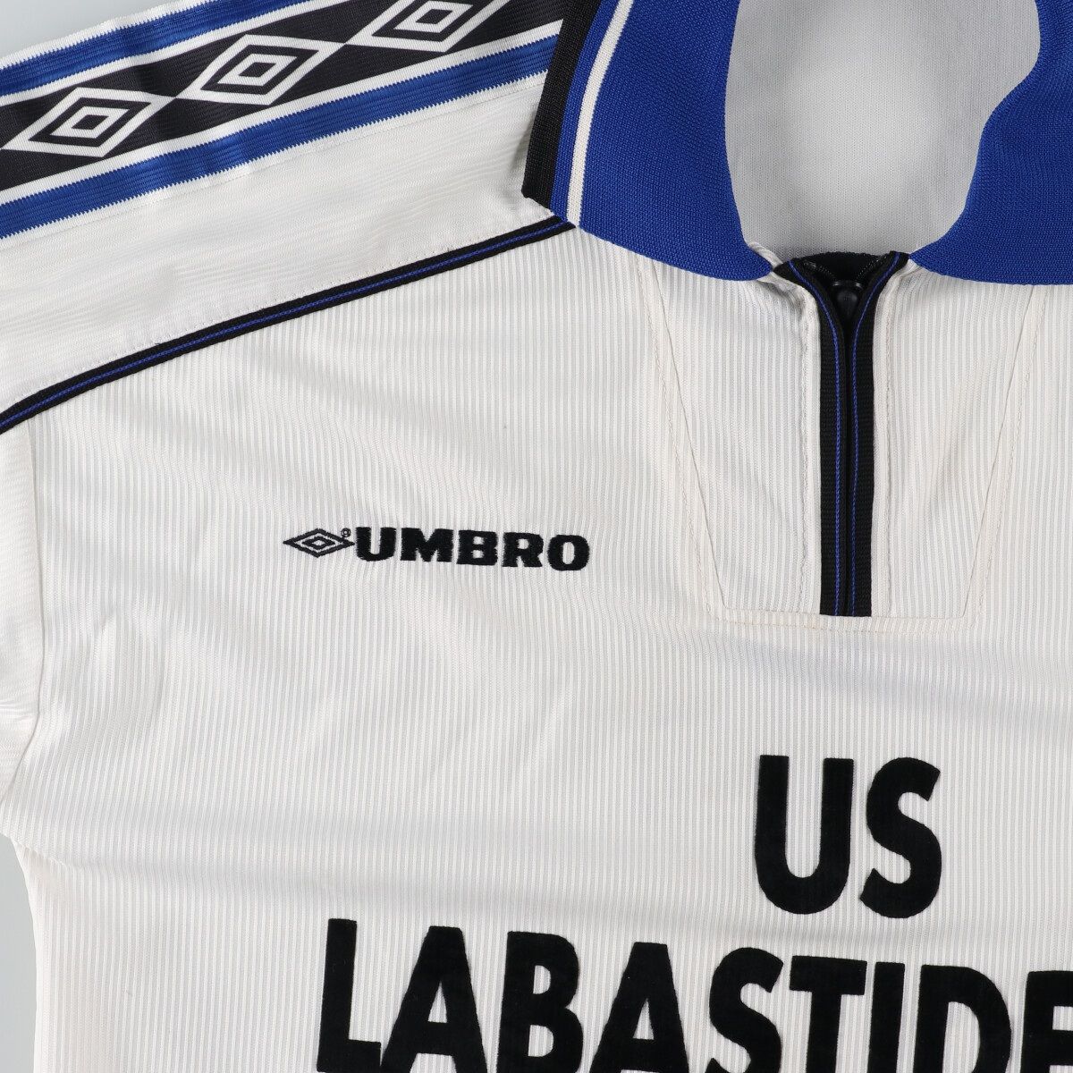 【希少・90s】アンブロ UMBRO ヴィンテージ サッカーシャツ サイズＬ 古着 90年代 アンブロ UMBRO 襟付き ハーフジップ サッカー