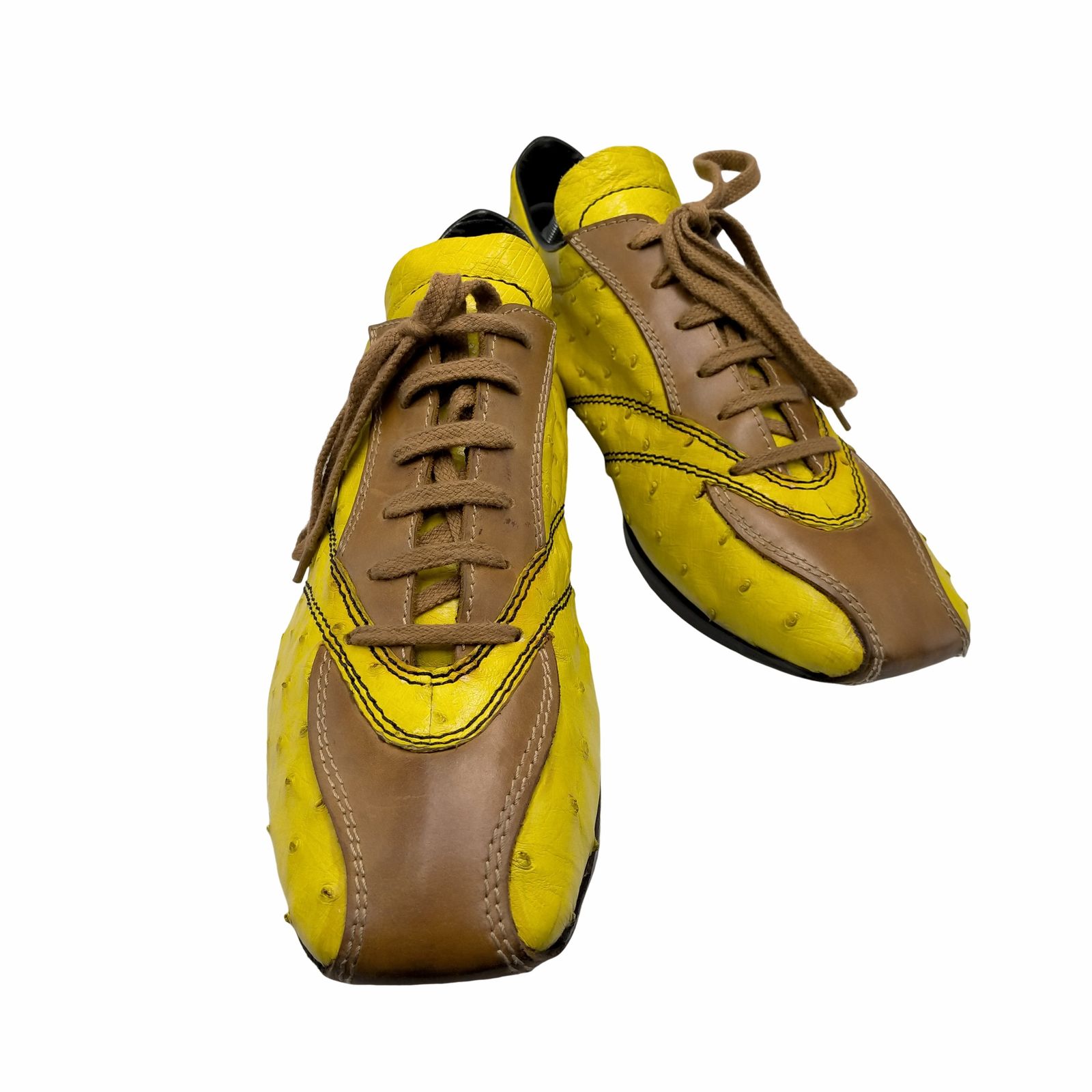 ボッテガヴェネタ BOTTEGA VENETA イタリア製 Ostrich Leather Driving Shoes オーストリッチ ドライビングシューズ メンズ EUR：42 