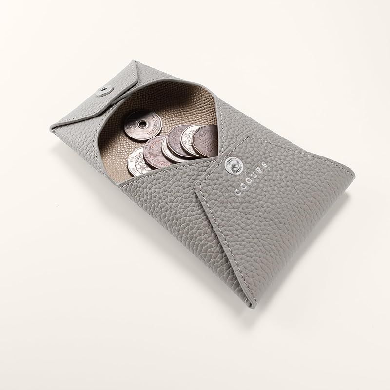 COGURE コグレ コインケース 小銭入れ 本革 シュリンクカーフレザー 二つ折り 男女兼用 ギフトボックス付き COPECP エトープ イエロー