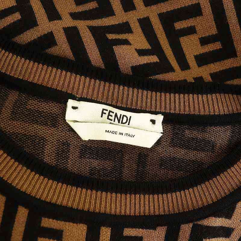 FENDI ブラウンニットロングワンピース