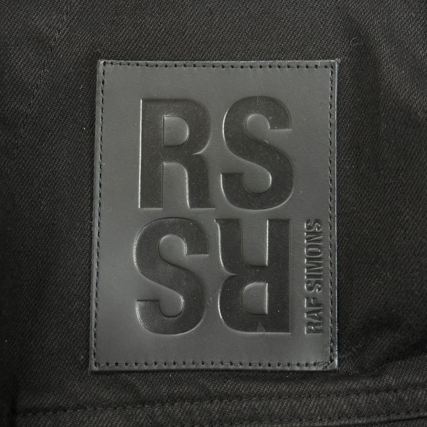 国内正規 美品 RAF SIMONS 22AW Denim Jacket With Leather Patch 