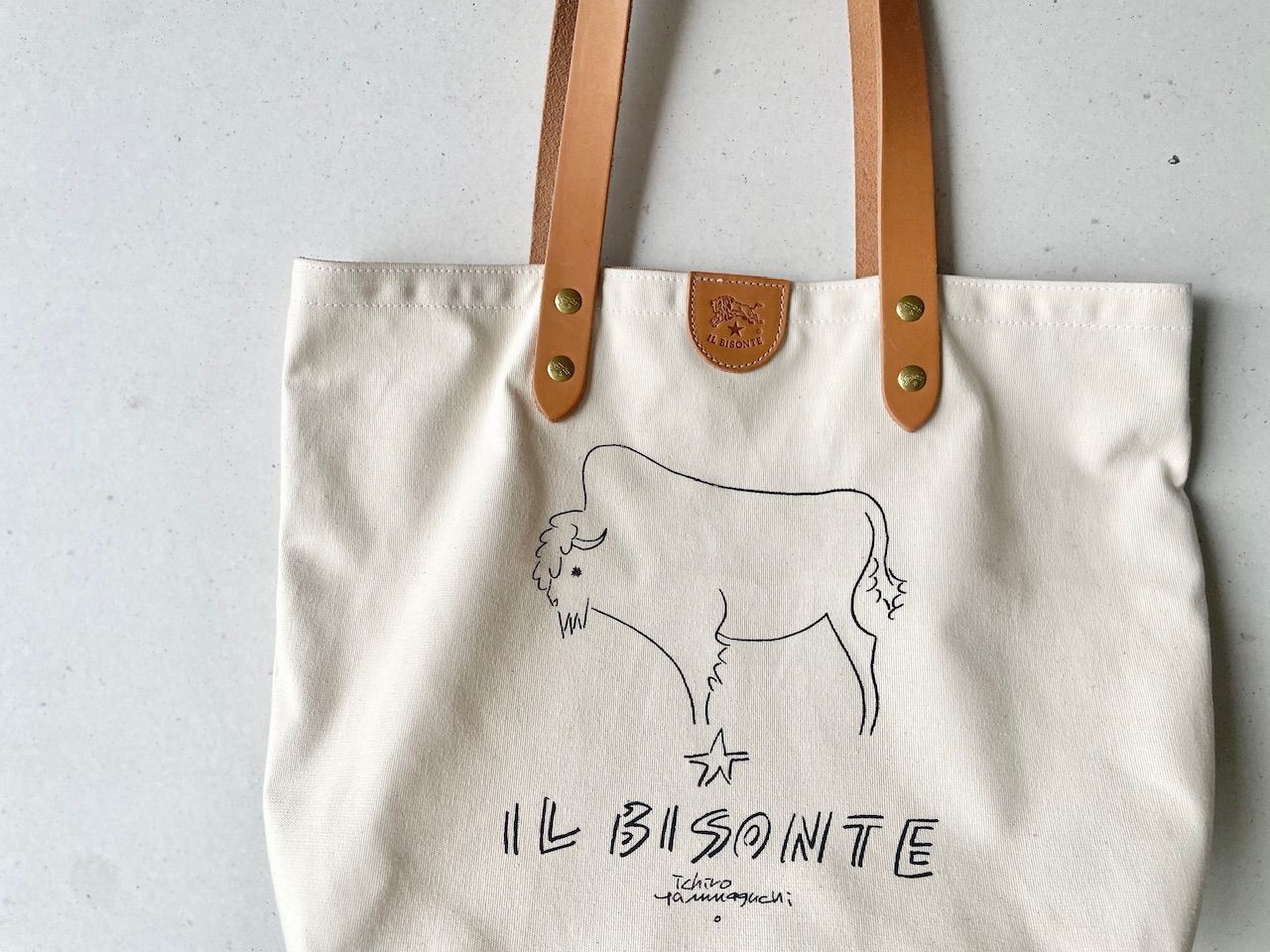国内即発【IL BISONTE】イルビゾンテ キャンパストートバッグ IL BISONTE イルビゾンテ コットンキャンバス トートバッグ