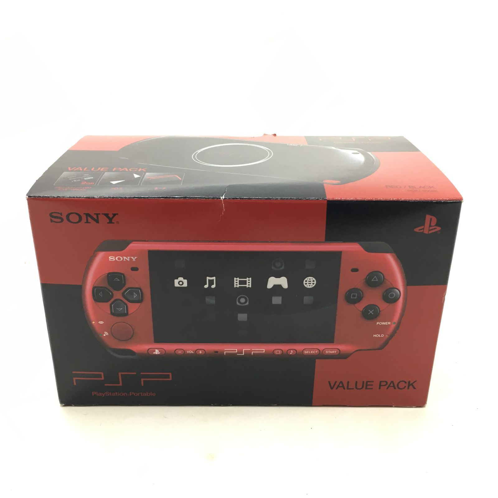 01m2435 PSPバリューパック PSP-3000 レッド/ブラック 本体 動作確認 
