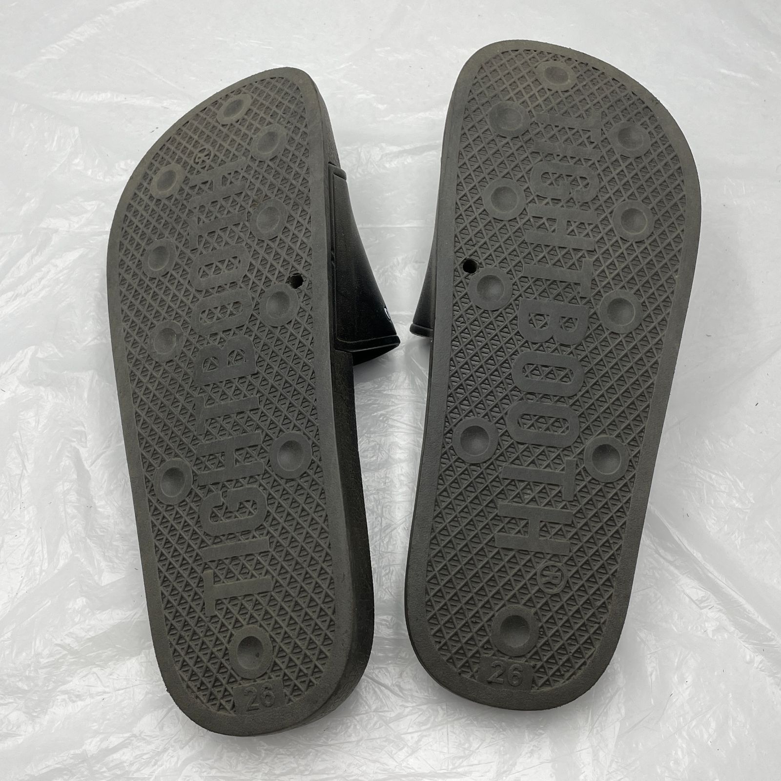 01m310 TIGHTBOOTH タイトブース LABEL LOGO SLIDE SANDAL スライド