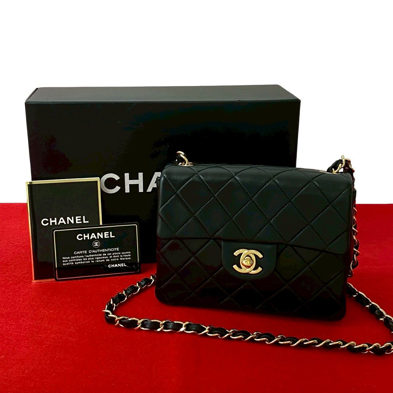 極 美品 カード シール有 6番台 CHANEL シャネル ミニ