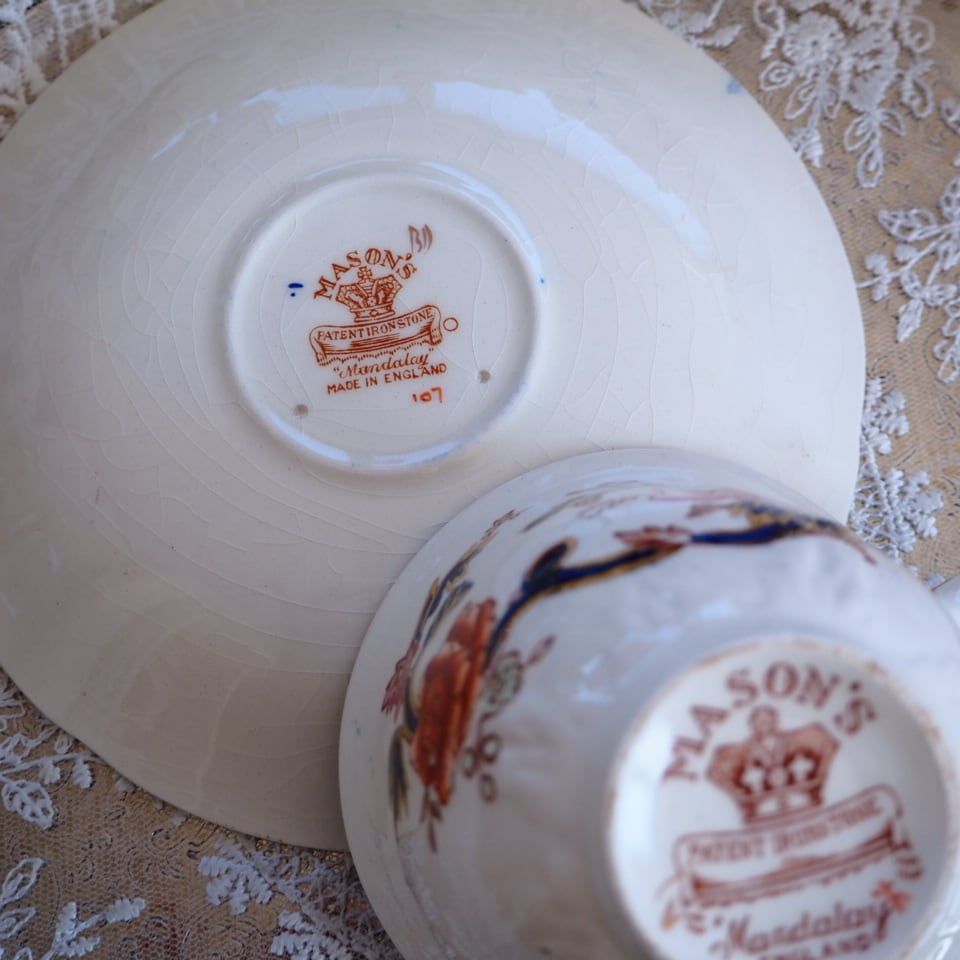  大 英国メイソンズMason s ブルーマンダレイ カップ＆ソーサーA F 9 カップ ソーサー コーヒー ティーカップ