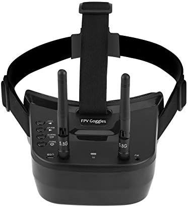 軽量FPV VRスワッグドローン 3インチ ドローンビデオゴーグル 480 * 320ディスプレイ 5.8G 40チャンネル ミニFPVゴーグル 内蔵3.7V 1200mAhバッテリー FPVレーシングドローン用