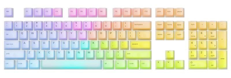 Glorious POLYCHROMA RGB KEYCAPS 半透明 RGB透過型 Cherryプロファイル US ANSI 英語配列 115 キーキャップ GLO-KC-POLY-RGB KB76