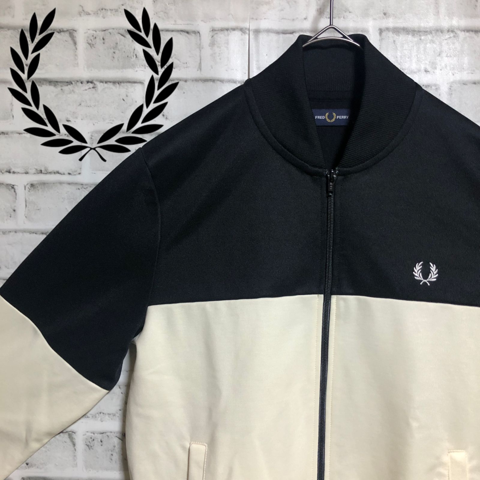 80s⭐️Fred Perry トラックジャケット M 刺繍月桂樹 ビンテージ-