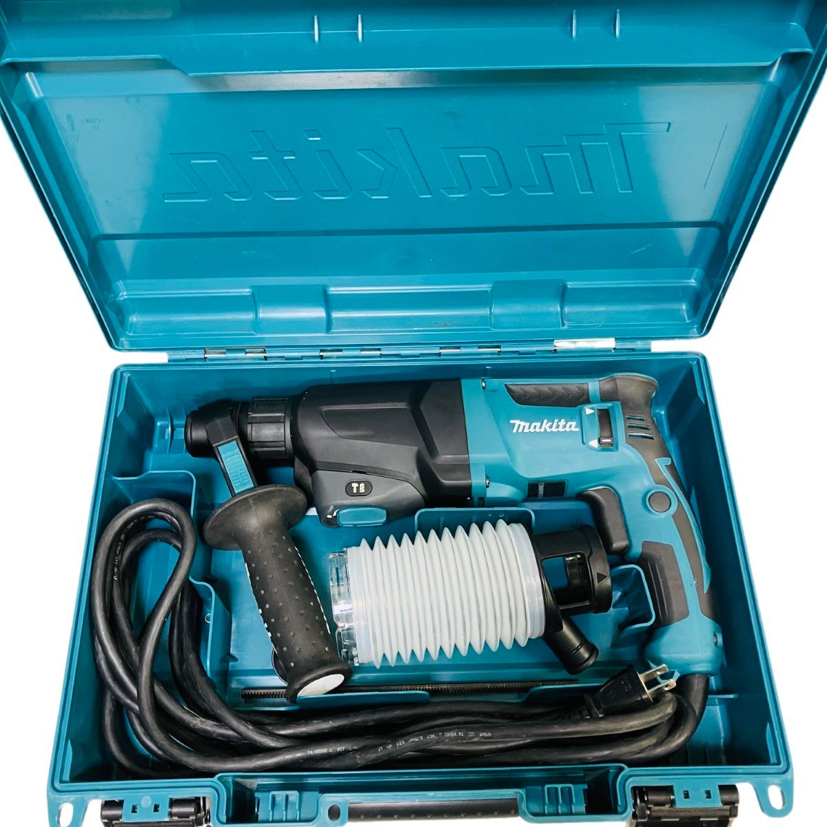 ЗЗMAKITA マキタ 23mm 100V ハンマドリル サイドグリップ ストッパポール 集じんカップ ケース付 HR2300 ブルー