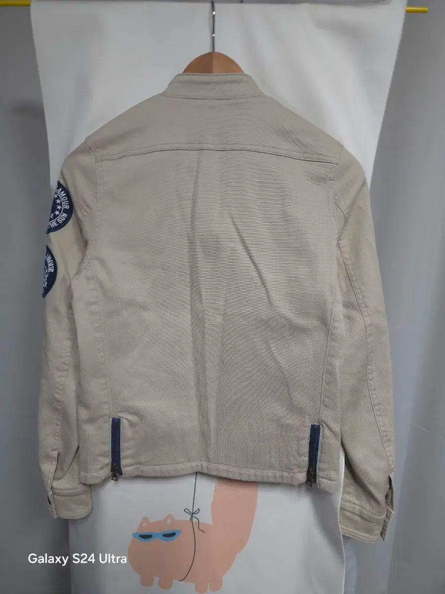 HYSTERIC GLAMOUR ヒステリックグラマー ベージュ パッチ ライダースジャケット