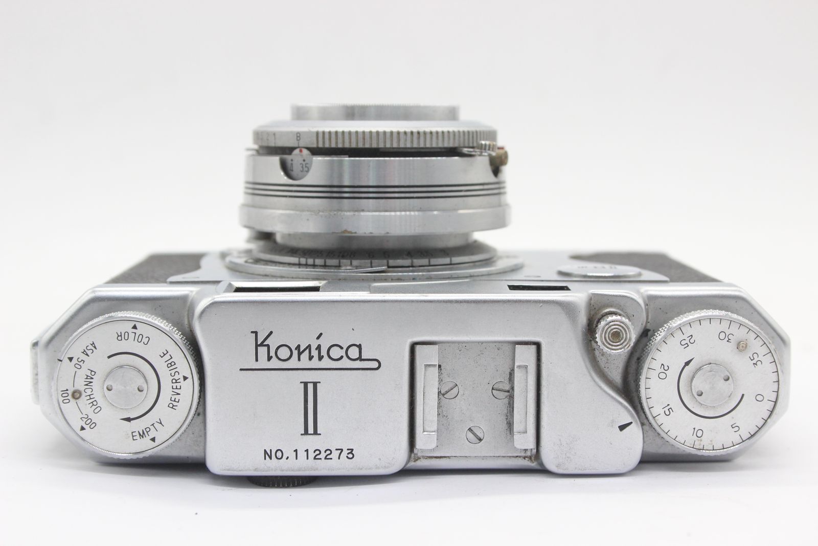 完動品 KONICA Ⅱ Bm Hexar 1:3.5 f=45mmフード付き - フィルムカメラ