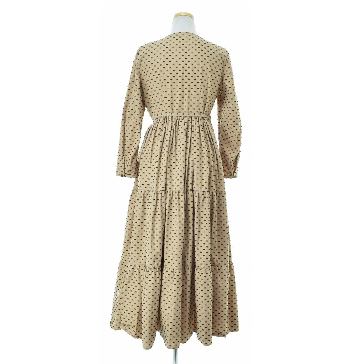 BAUMUNDPFERDGARTEN】カシュクールティアード マキシ長袖ワンピース  