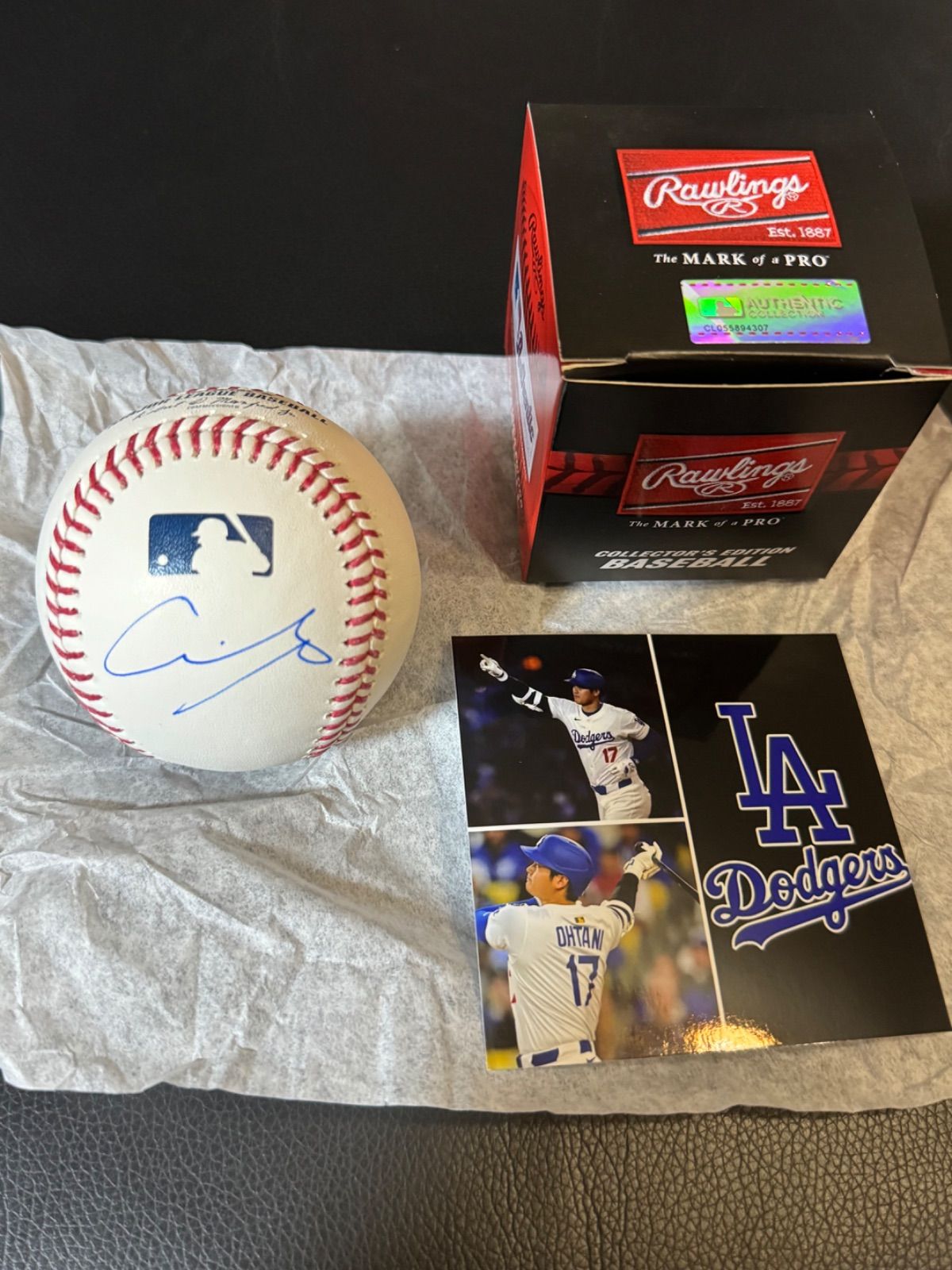 証拠写真付き 正規品 大谷翔平選手直筆サインボール MLB試合球