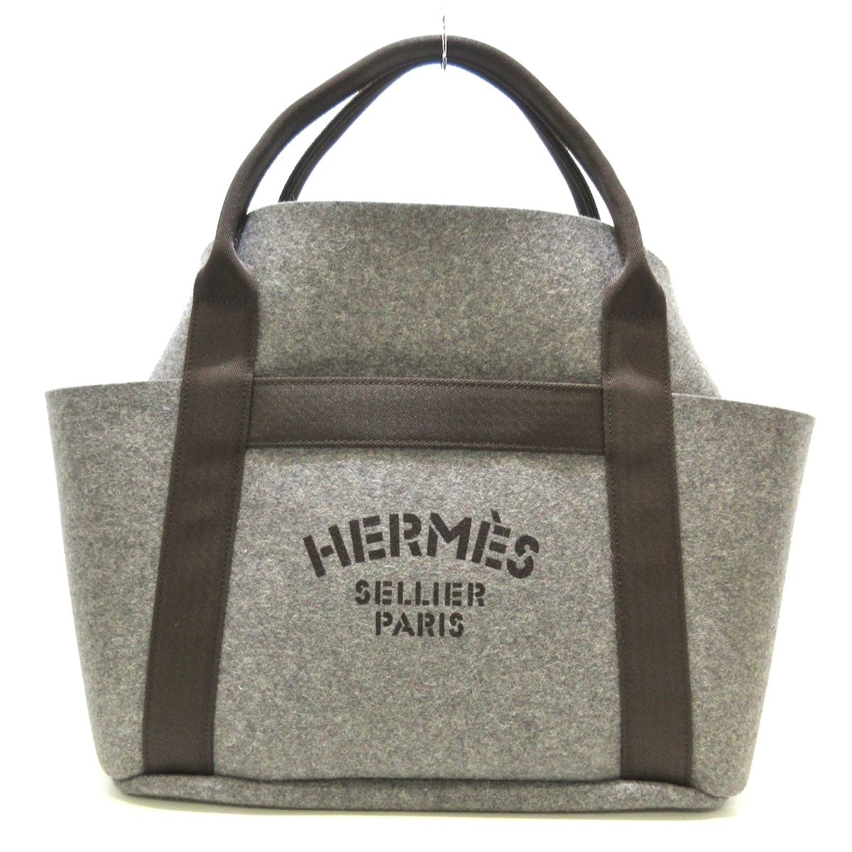 HERMES(エルメス) トートバッグ新品同様 サックドパンサージュ グルーム グリモワイヤン×エベンヌ ソーエルメス杯限定/シルバー金具 - メルカリ