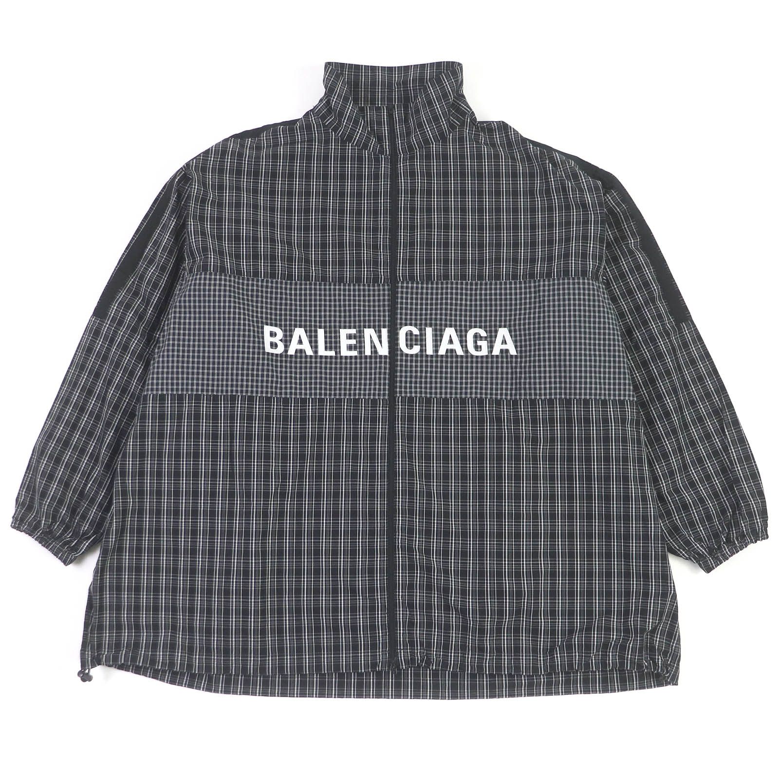 BALENCIAGA ナイロンジャケット サイズ34 ブラック/ホワイト BALENCIAGA ZIPPED NYLON LOGO WINDBREAKER JACKET Size XL | eBay