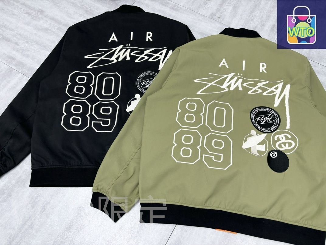 NIKE stussy リバーシブルジャケット Stussy x Nike Reversible Varsity Jacket Medium Olive/Bright