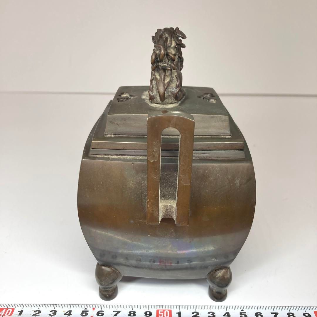 上 蝋型 獅子香炉 重さ1660g 本H5-0721 1Fタウチ