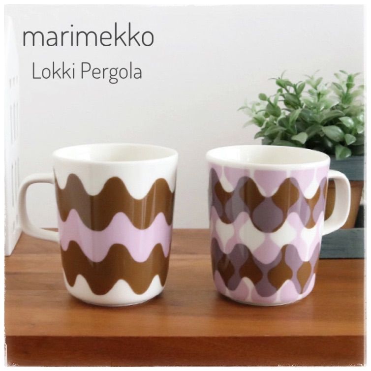 新品未使用 マリメッコ ロッキ ピンク マグ marimekko lokki】-