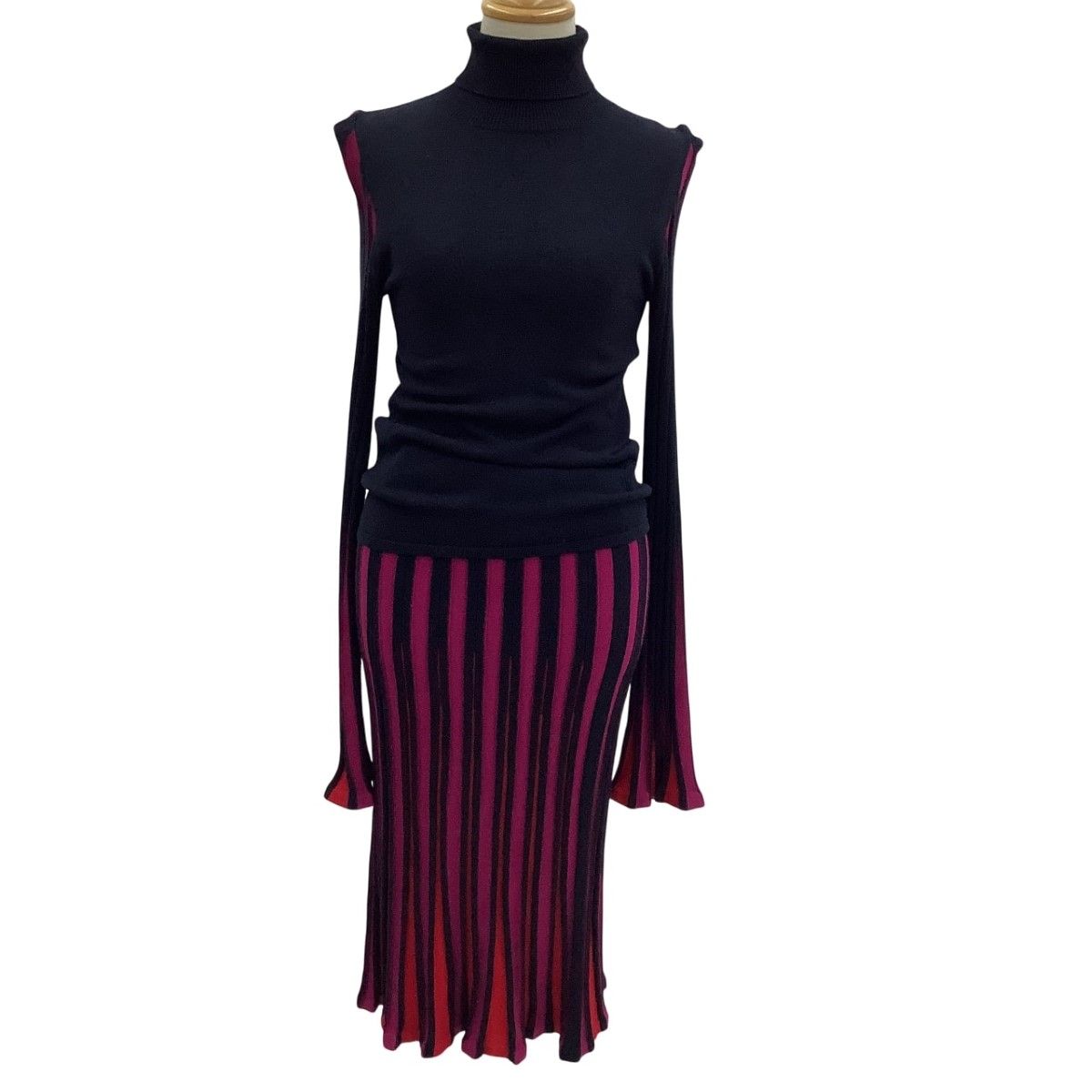 DIANE von FURSTENBERG ダイアンフォンファステンバーグ レディース セットアップ カットソー スカート SIZE S ネイビー