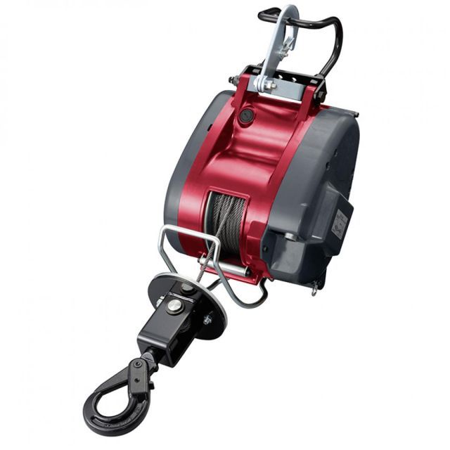 京セラ 旧リョービ ウインチ 21m AWIM125B 最大吊揚荷重 130kg マグネットモーター ラッチロックフック 加速防止 逆巻防止 ブレーキ付