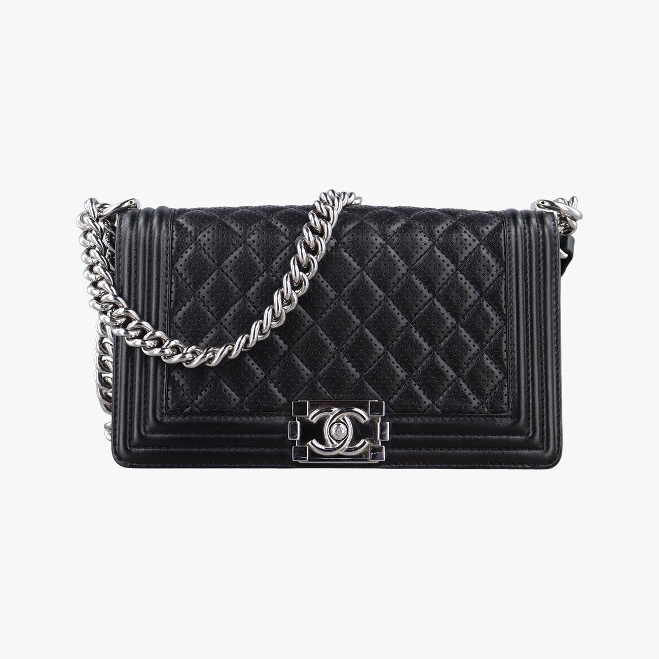 シャネルChanelボーイシャネルブラックラムスキンA6708619140188