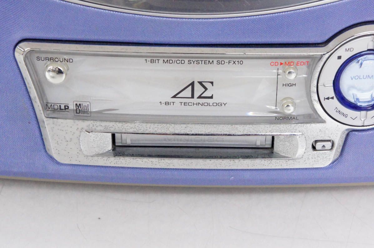 SHARP 1ビットMD/CDシステム SD-FX10-S SHARPシャープ「Auvi SD-FX10