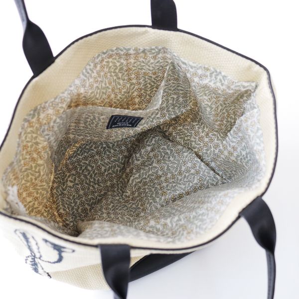 未使用 2023SS mina perhonen ミナペルホネン focaccia bag developpe 刺繍  フォカッチャバッグ/ベージュ【2400013429245】