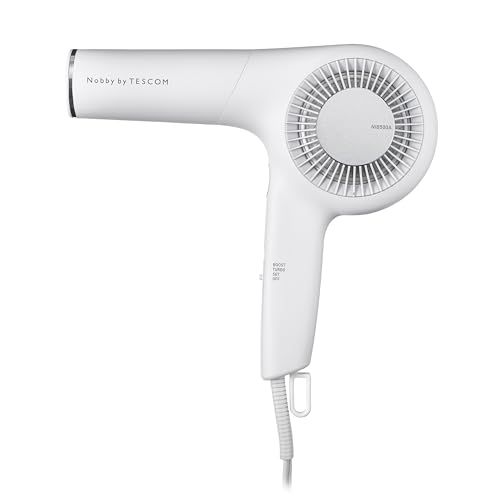 テスコム ヘアドライヤー プロフェッショナルプロテクトイオン 大風量 速乾 軽量 スタンド付き 温冷自動切替 高耐久 NIB500A ラク抜きプラグ Nobby by TESCOM ノビー ホワイトアッシュ NIB500A-W