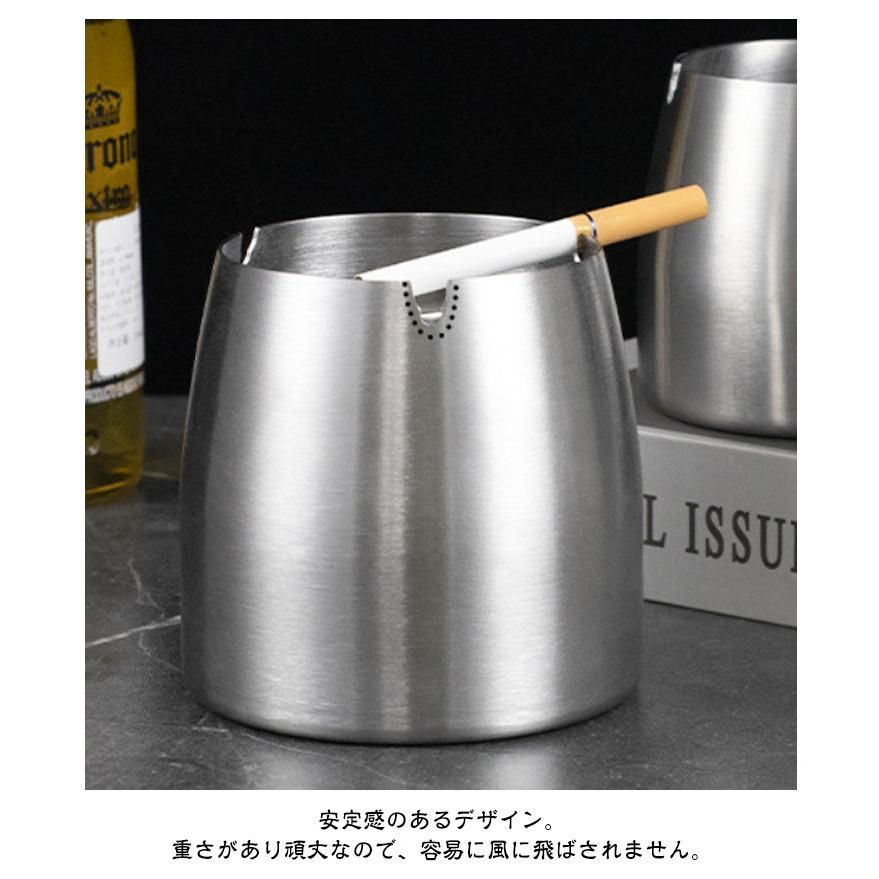 即日発送可能❕❕ 新品未使用JT 円筒形ステンレス灰皿 蓋付き livingut_4904771355603