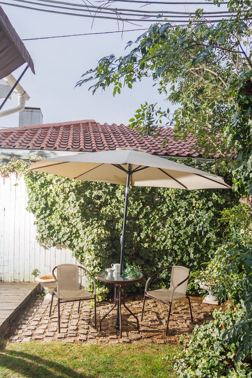 ラタン調ガーデンテーブルセット