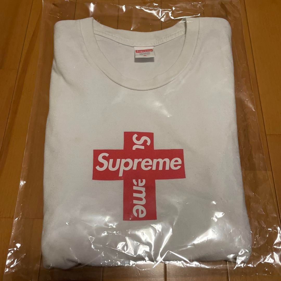 シュプリーム クロス バックスロゴ Supreme CROSS BOX LOGO Tシャツ ホワイト