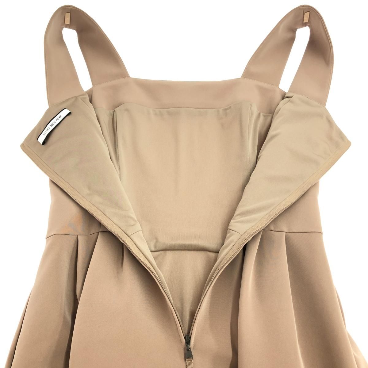 【美品】38 FOXEY NEW YORKノースリーブワンピース ブラウン FOXEY NEW YORK 「FOXEY YORK」 ノースリーブワンピース