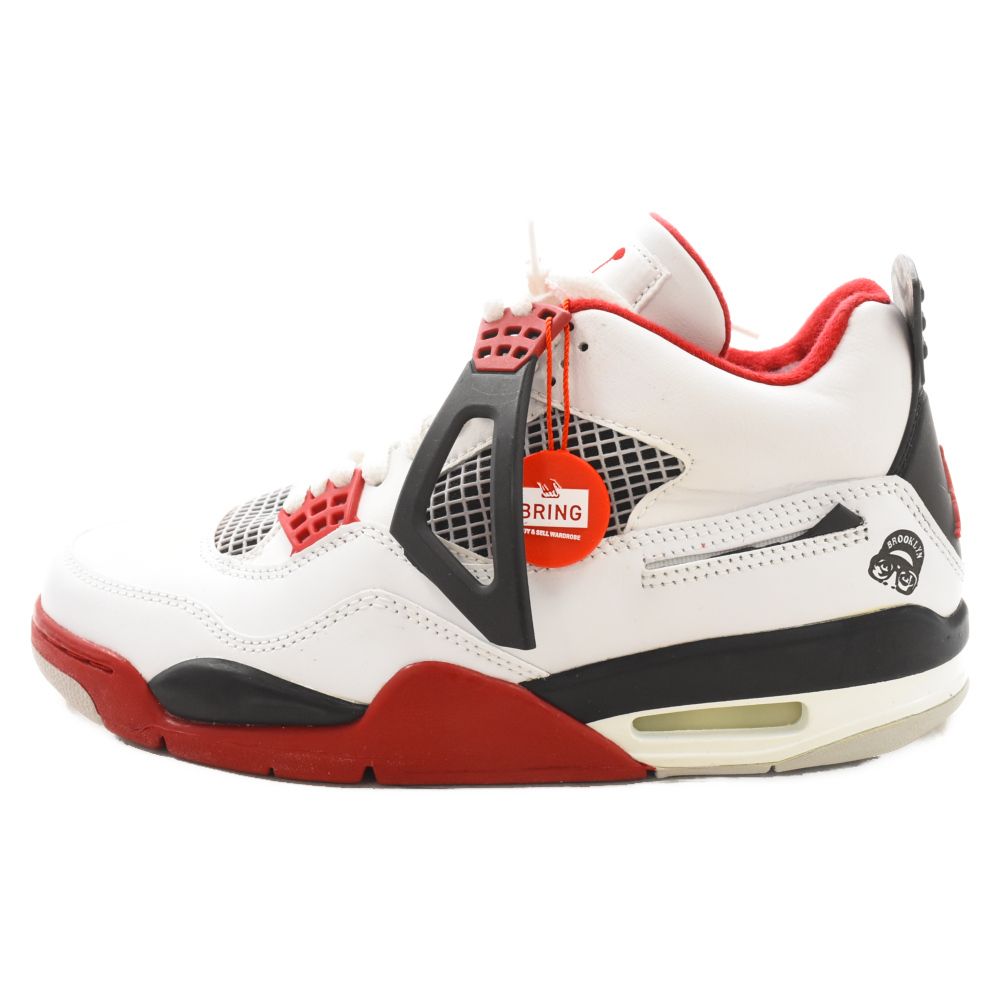 NIKE (ナイキ) 【鑑賞用 2006年製】エアジョーダン4 ファイア レッド マーズ ブラックモン ローカットスニーカー ホワイト US8.5/26.5cm 308497-162