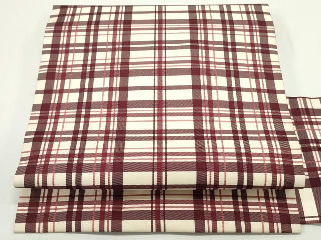 平和屋着物○全通柄九寸名古屋帯 バティック柄 菱繋ぎ抽象