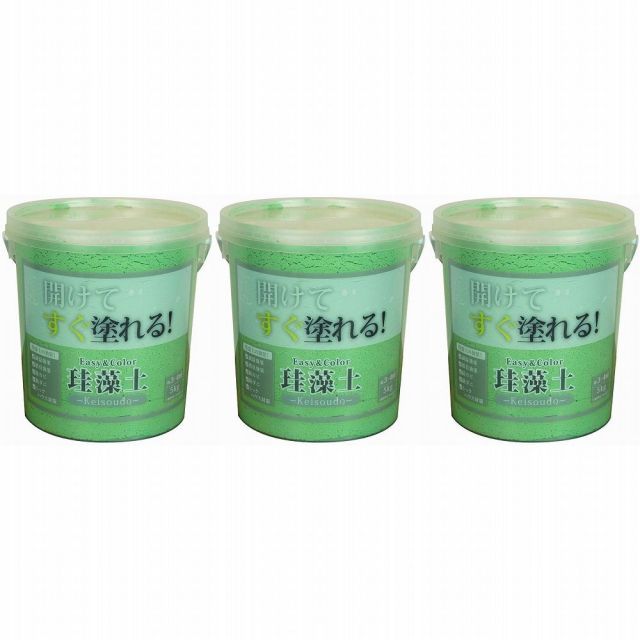 ワンウィル - ＥＡＳＹ＆ＣＯＬＯＲ - 珪藻土 - ５ｋｇ - グリーン 3個セット