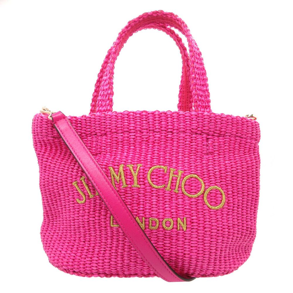 JIMMY CHOO ピンク トートバッグ 大きめ 保存袋付き 【公式通販】