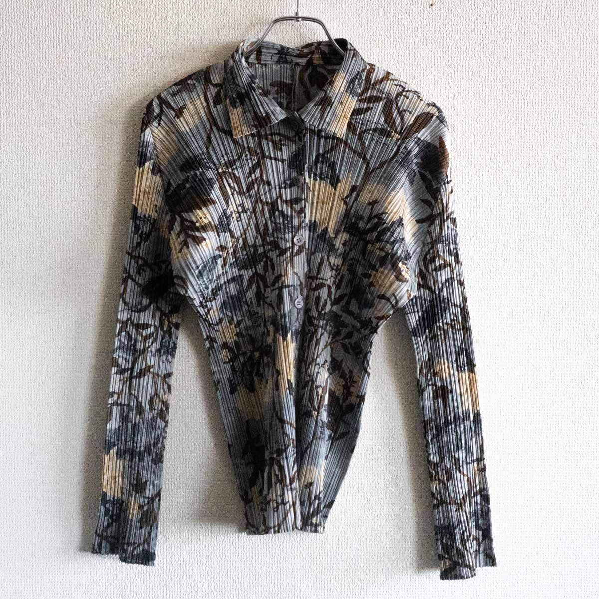 PLEATS PLEASE 柄 プリーツ シャツ プリーツプリーズ ISSEY MIYAKE カットソー 25041099