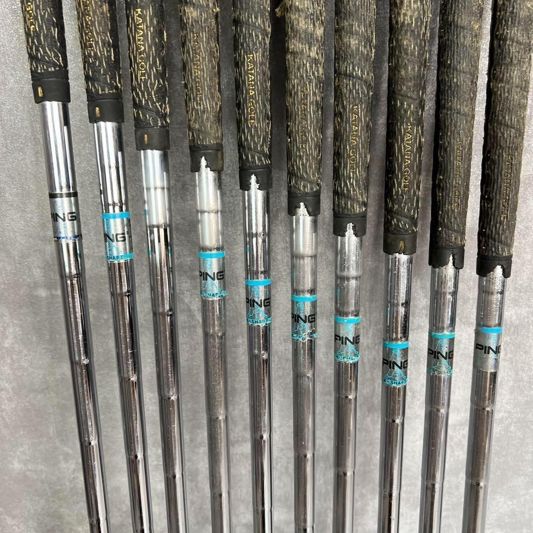 豪華10本 希少な2番 ピン EYE2 メンズゴルフアイアンセット 右 黒