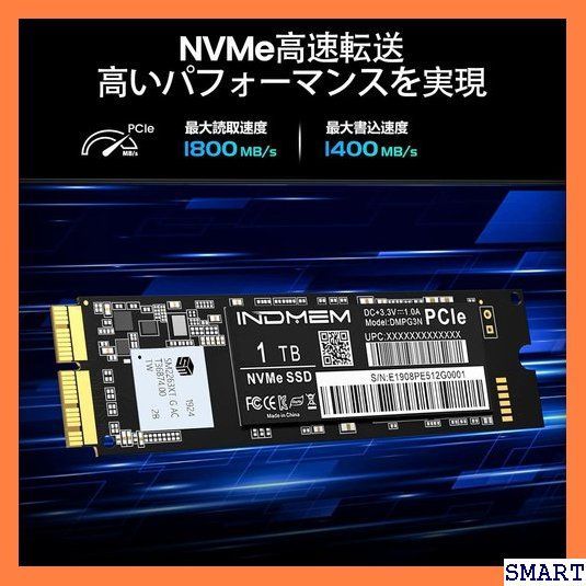 ☆大人気_Z032 INDMEM 1TB NVMe PCIe内蔵SSD M L 013 Mac Mini Late