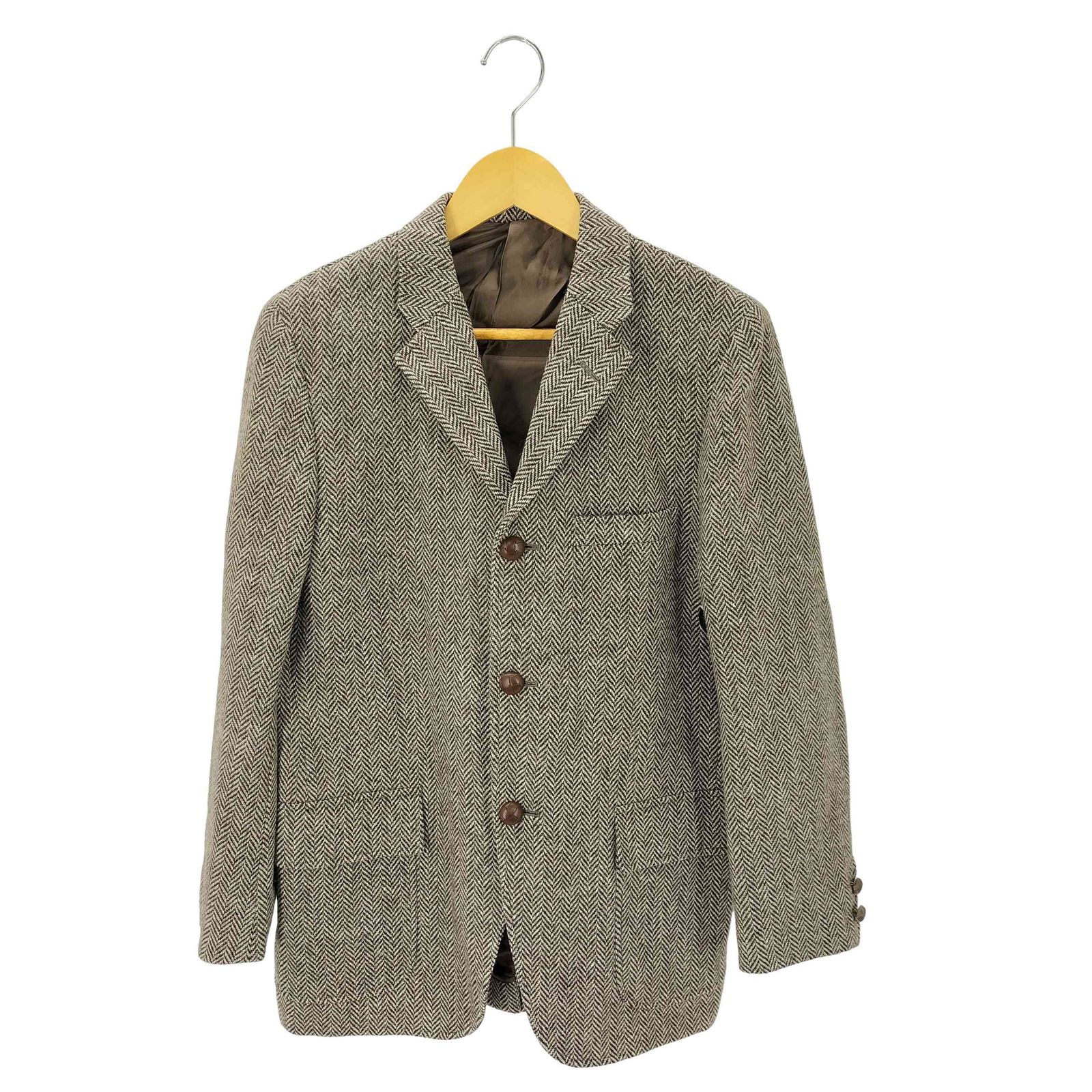 ヴァンヂャケット VAN JAC くるみボタン ヘリンボーン ウール