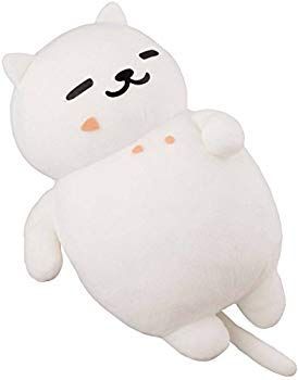 【中古】ねこあつめ　でっかいぬいぐるみ　〜まんぞくさん〜　32ｃｍ w17b8b5