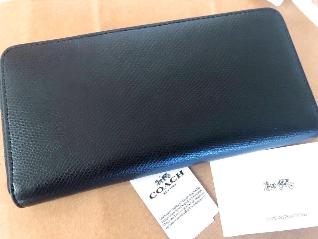 COACH 新品 メンズ 長財布 正規品 シンプル F74977 ブラック