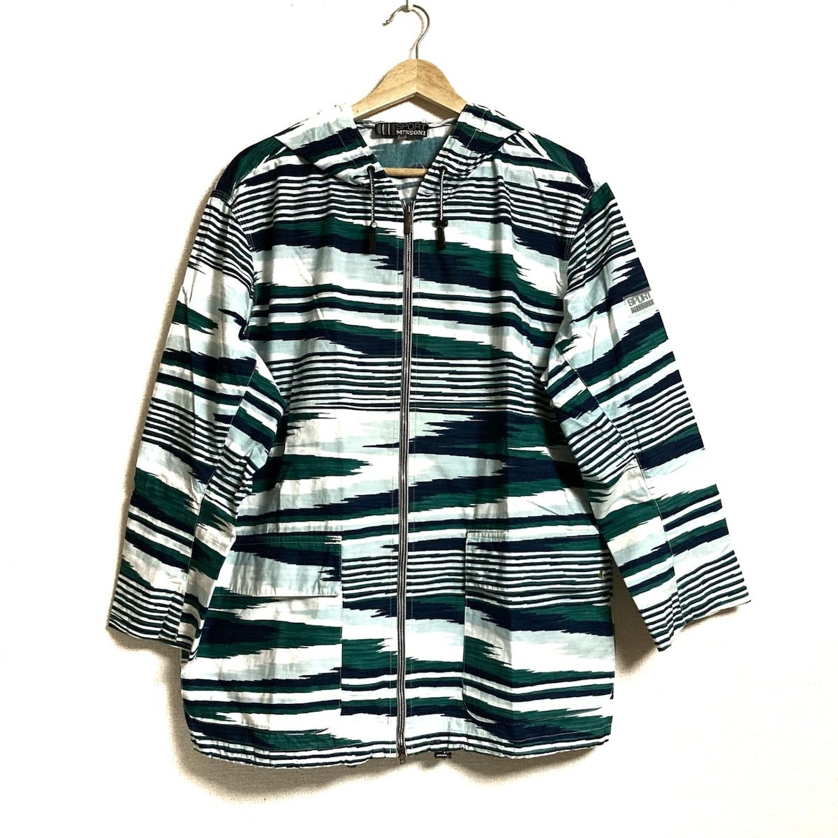 MISSONI SPORT(ミッソーニスポーツ) ブルゾン サイズ48 XL メンズ - グリーン×ライトグリーン×マルチ 長袖/秋/春 - メルカリ